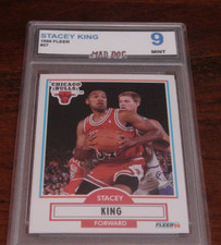 STACEY KING Rookie****1990 FLEER---MINT 9***BULLS--Mad Dog