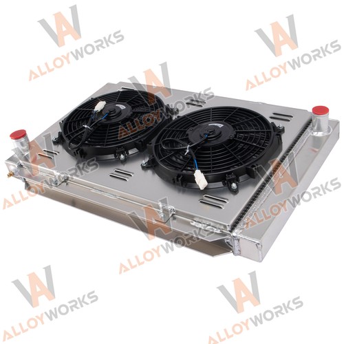 Universal 31''W x 21''H Overall Size 4 Row Aluminum Airboat Radiator ...