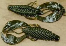 4 1/2" Claw Bug Green Pumpkin Jig Trailer Creature 50 pack Bulk Bag Plastics