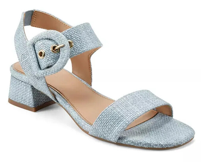 light blue dress sandals Easy Spirit Selina Women's Woven : 7.5 M (B) Wedge sandals Betsy & Adam Petite mondaymarkdown Traction sole for extra Size:3XS_2-4
