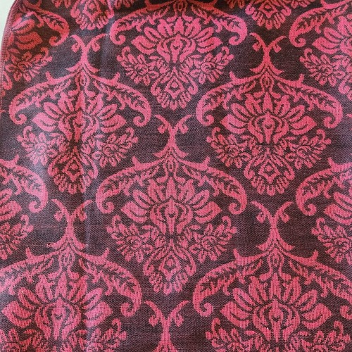 Burgunderrot & schwarz Oversize Schal 28"X74" Polyester Ogee Paisley Druck 3" Fransen - Bild 5 von 8