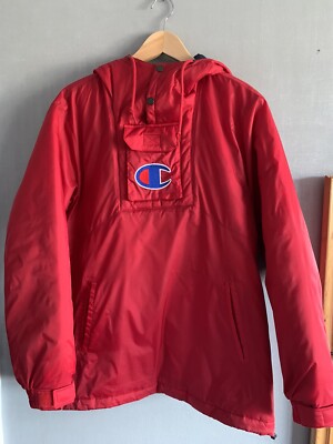 supreme champion pullover parka red
