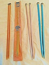 4 PAIR 10" VINTAGE ALUMINUM KNITTING NEEDLES HERO BATES