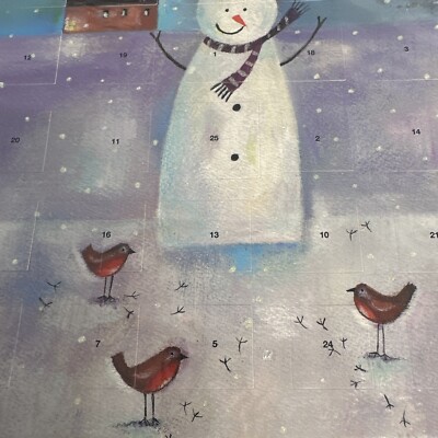 Snowman and Robins Advent Calendar (4-PACK) 25 Sickers Printed in USA NEW A  | eBay