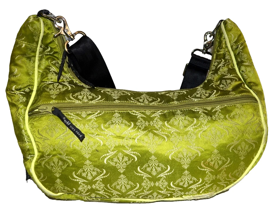 Petunia Pickle Bottom Lime Silk with Changing Cloth Crossbody Bag - Image 2 of 4