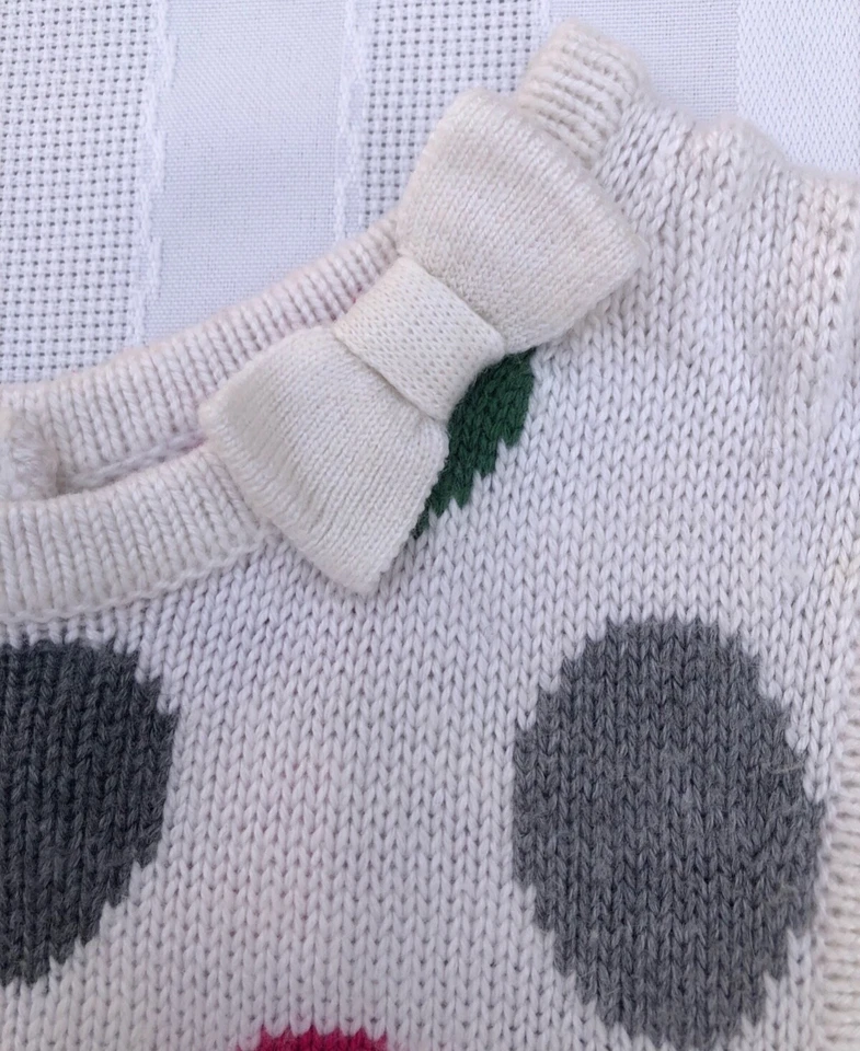 Janie and Jack Invierno Blanco Punto Suéter Vestido, Talla 5, En muy buen estado Leer descripción  Foto 3 de 4