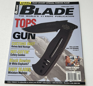 2001 Blade Knives Knife Magazine Tops CQT Magnum Black Bowie Miniature Madness