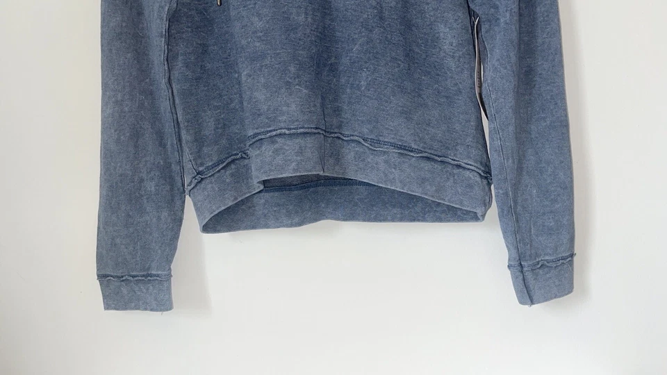 Sudadera para mujer Nanette Lepore Play talla mediana con capucha azul claro nueva con etiquetas informal Foto 3 de 4