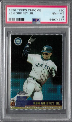 1996 Topps Chrome Ken Griffey Jr PSA 8