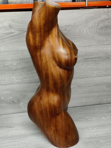 26" Nude Female Body Torso LIFE-SIZE Sculpture Statue Art Wood Wooden Walnut? - Picture 7 of 13