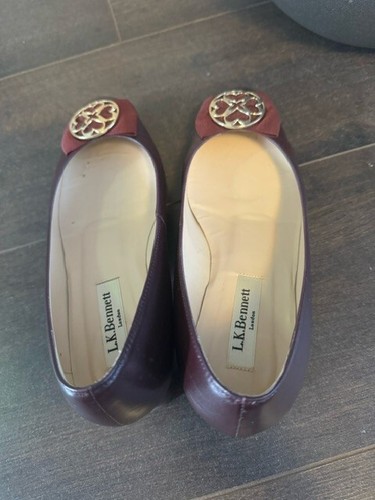 lk bennett Burgendy shoes size 4 37 - Picture 2 of 4