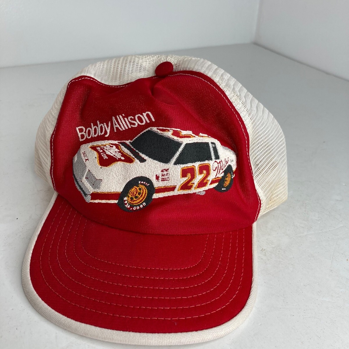 帽子 AMERI VINTAGE MESH DAMASK EMBROIDERY CAP Vintage Bobby Allison #22 NASCAR Mesh Trucker Hat Snapback Hat
