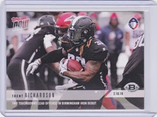 Trent Richardson Birmingham Iron 2019 Topps NOW 5 AAF 2.10.19 SSP 338