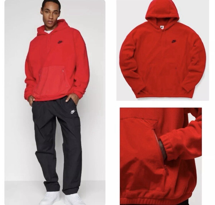 NIKE CLUB FLEECE+ POLAR FLEECE PULLOVER HOODIE SIZE L UNIV