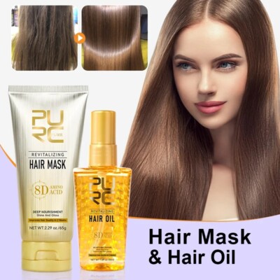 PURC Repair Haarmaske Haaröl Argonöl Haarpflege Set Pflegend Reparatur Schäden