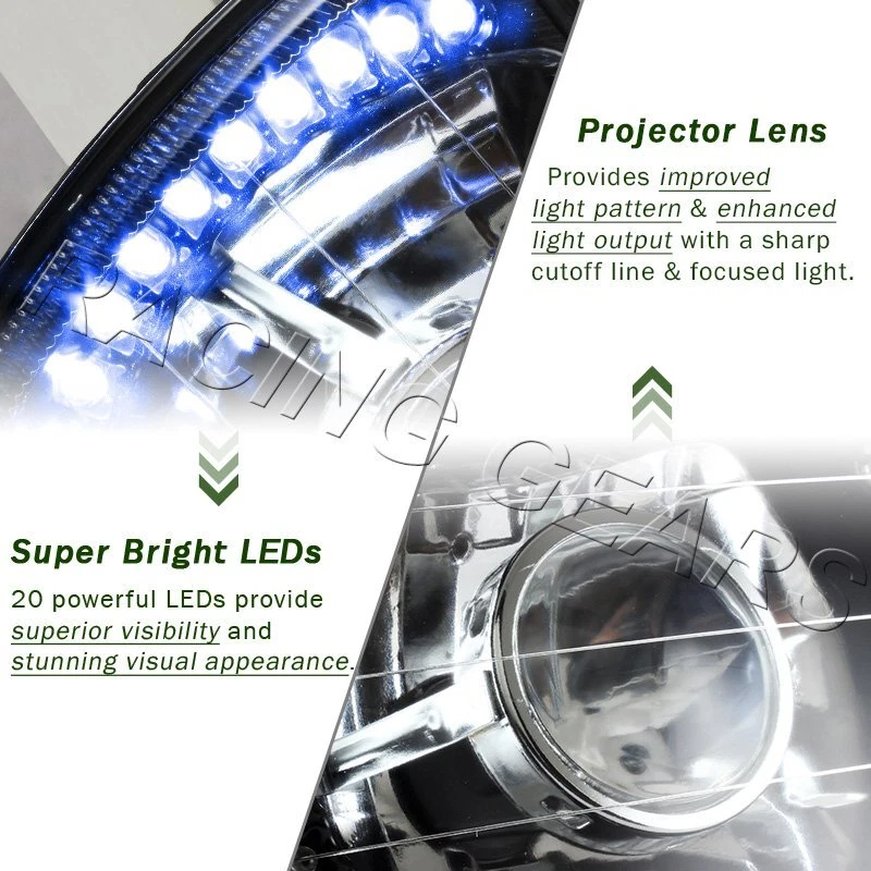 FAROS PROYECTOR LED AZUL CARCASA HAZ SELLADO 7"X6" H6014 H6052 H6054 Foto 2 de 4