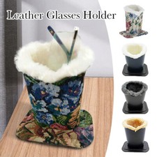 Plush Lined Glasses Desk Holder Home Eyeglasses Sunglasses Spectacles Stand Case
