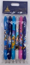 Disney Parks WDW 50th Anniversary 6 Pack Pen Set Black Ink Mickey & Friends 2021