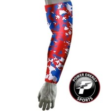 Boys Youth Football Baseball Compression Arm Sleeve Red White Royal Digital Camo