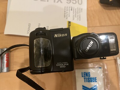 Vintage Nikon Coolpix 950 2.11MP 3x Zoom Digital Camera - Black | eBay