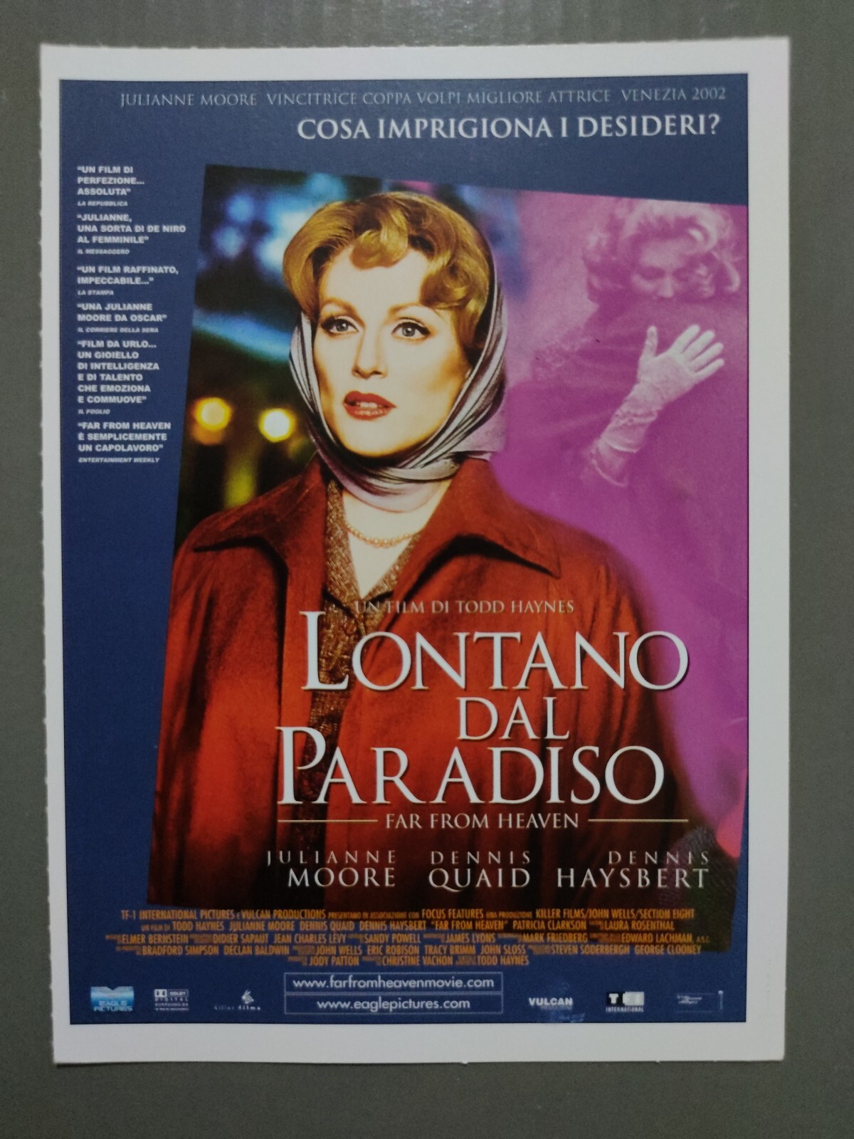 Locandina originale film Lontano dal paradiso (2002) - Regia di Todd Haynes