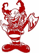Clown Evil Jester Joker Axe  Weapon Laptop Vinyl Decal Sticker
