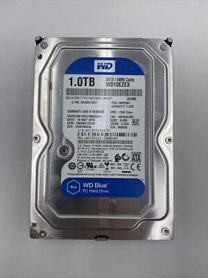 Western Digital Blue 1TB WD10EZEX-00BN5A0 3.5'' 7200RPM SATA 64MB Cache.       G9