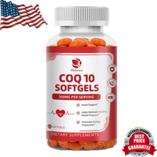 Coenzyme Q-10 200mg Powerful Antioxidant Heart Support Energy Boost 120 Capsules