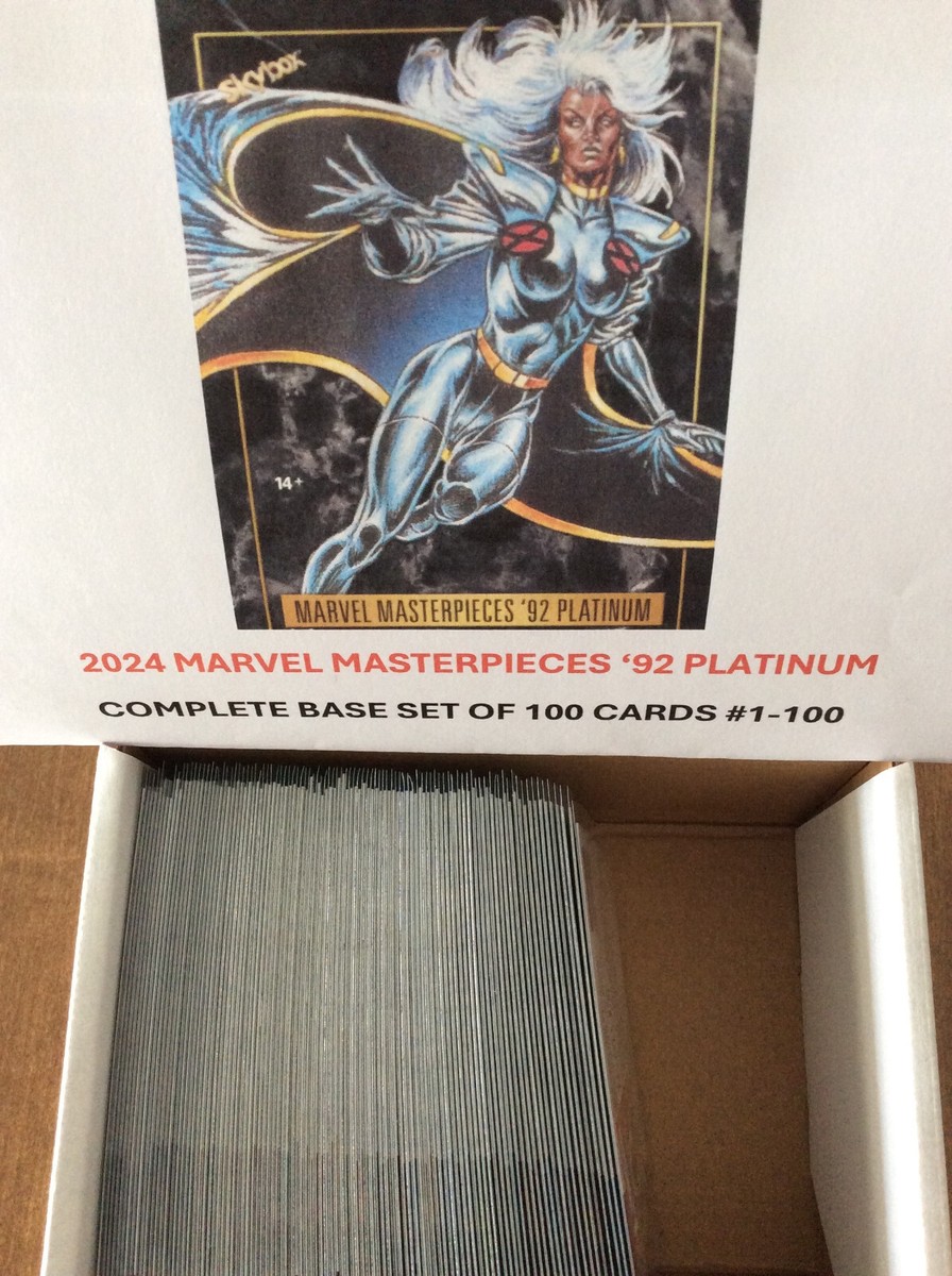 2024 Marvel Masterpieces '92 Platinum Complete Base Set #1-100