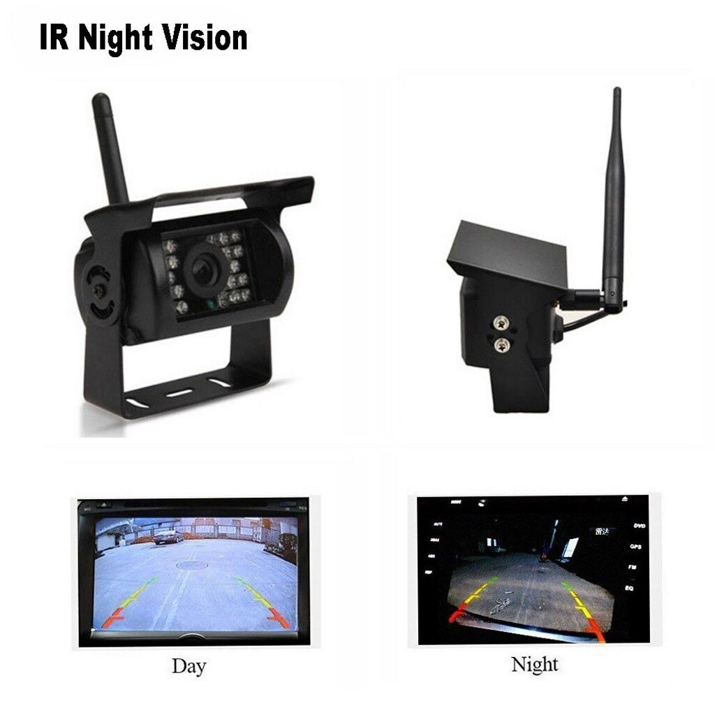 Lkw Navigationsgeräte DALLUX LKW-Rückfahrkamera-Set, HD 1080P Rückfahrkamera Mit 7 Zoll Rückspiegel Monitor