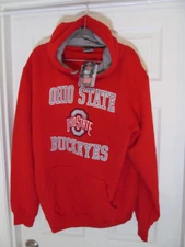 Stadium Athletics Mens Ohio State Buckeyes Hoodie, Red/Gray, Size L