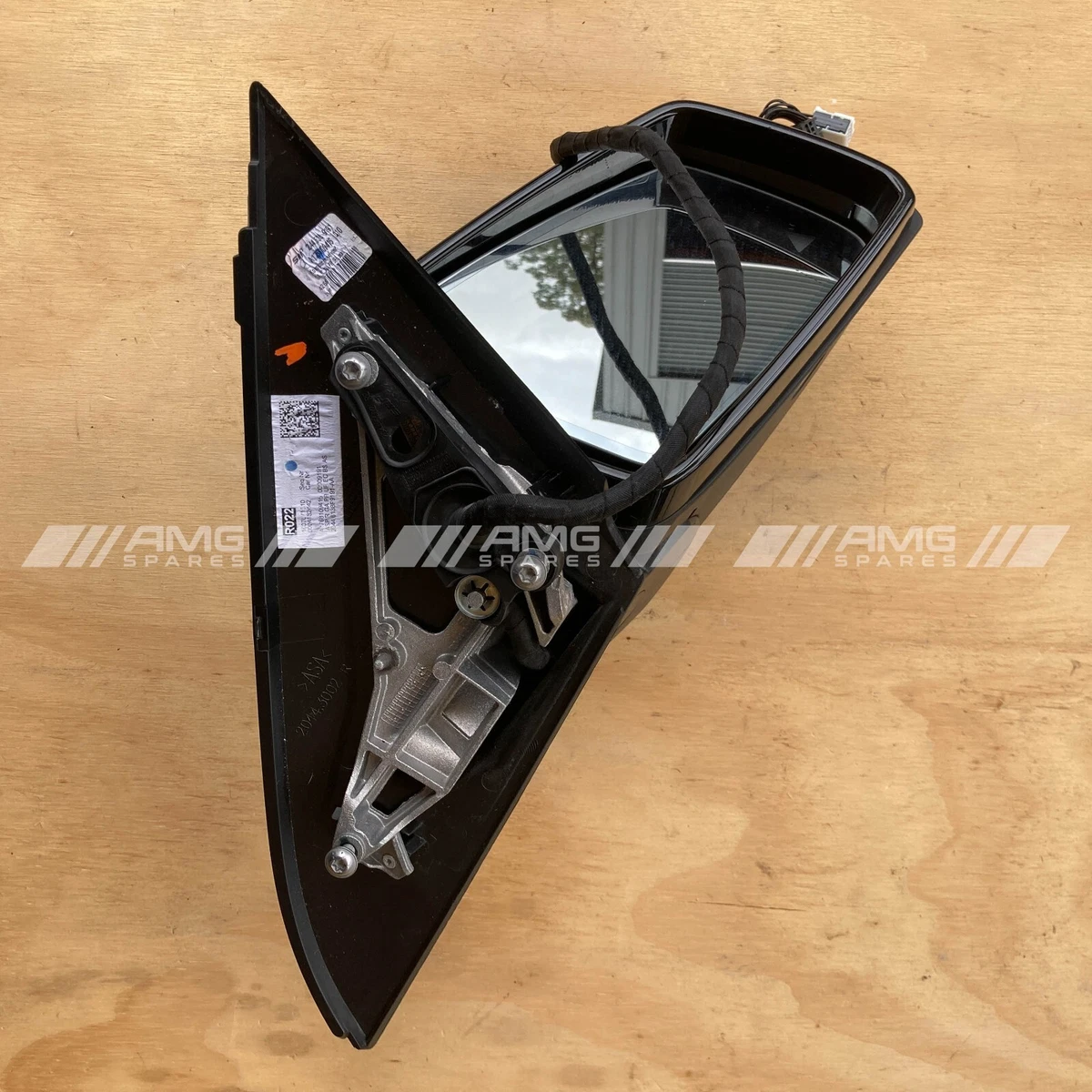genuine mercedes OEM W176 RIGHT mirror cosmos black frame glass 