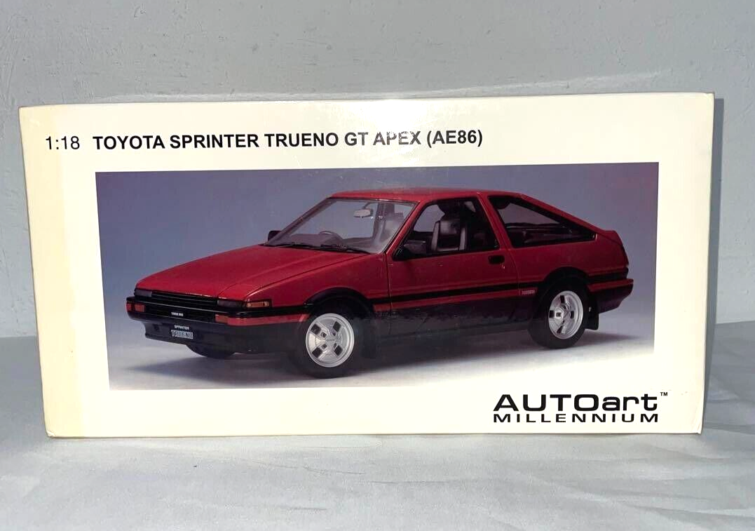 Autoart 1/18 Toyota Sprinter Trueno GT Apex AE86 Red Used