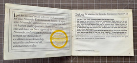 Ice Hockey Instruction Manual for NES Nintendo OEM NES-HY-USA Booklet