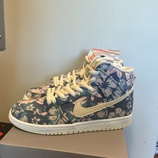 Nike SB Dunk High Top Floral Lace-Up Sneakers...
