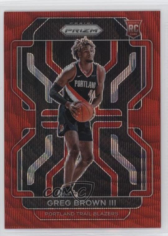 2021-22 Panini Prizm Ruby Wave Prizm Greg Brown III #291 0y59