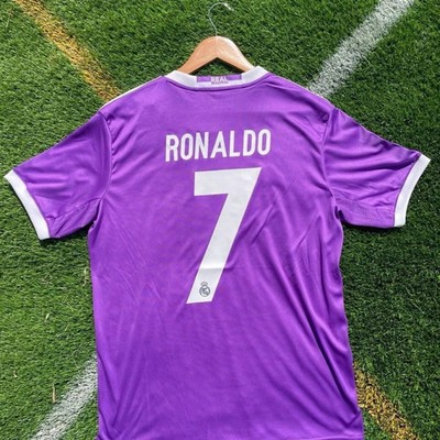 Adidas RONALDO #7 Real Madrid Away Purple Jersey 2016/17 | eBay