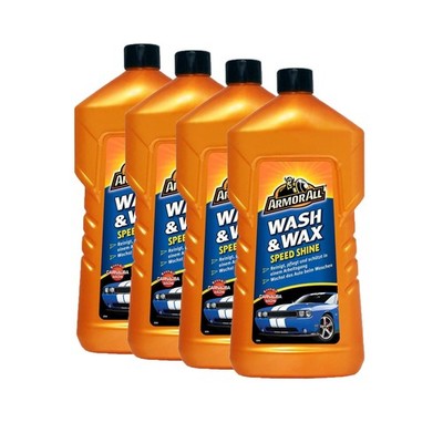 4 x ARMOR ALL Wash & Wax Waschen und Wachsen Speed Shine 1L Autowäsche Reiniger