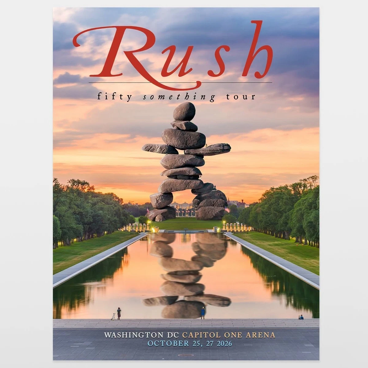 Rush Fifty Something Tour October 25, 2026 Washington, D.C reprint Poster