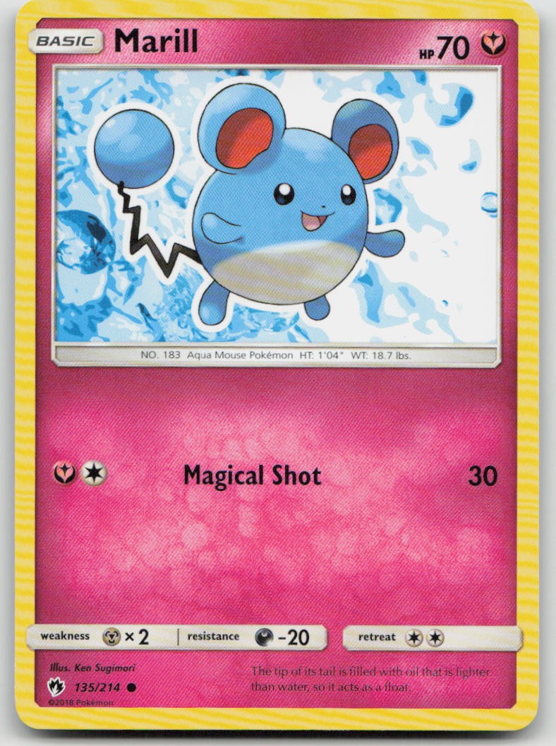 Marill 135/214 Common Lost Thunder Pokemon LP