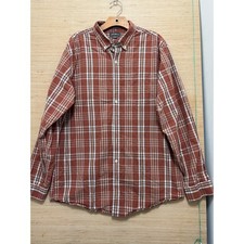 Eddie Bauer Mens Classic Fit Plaid Long Sleeve Button Down Shirt TL