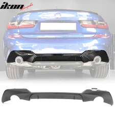 Fits 19-22 BMW G20 330i M Sport Rear Bumper Lip Diffuser Splitter PP Matte Black