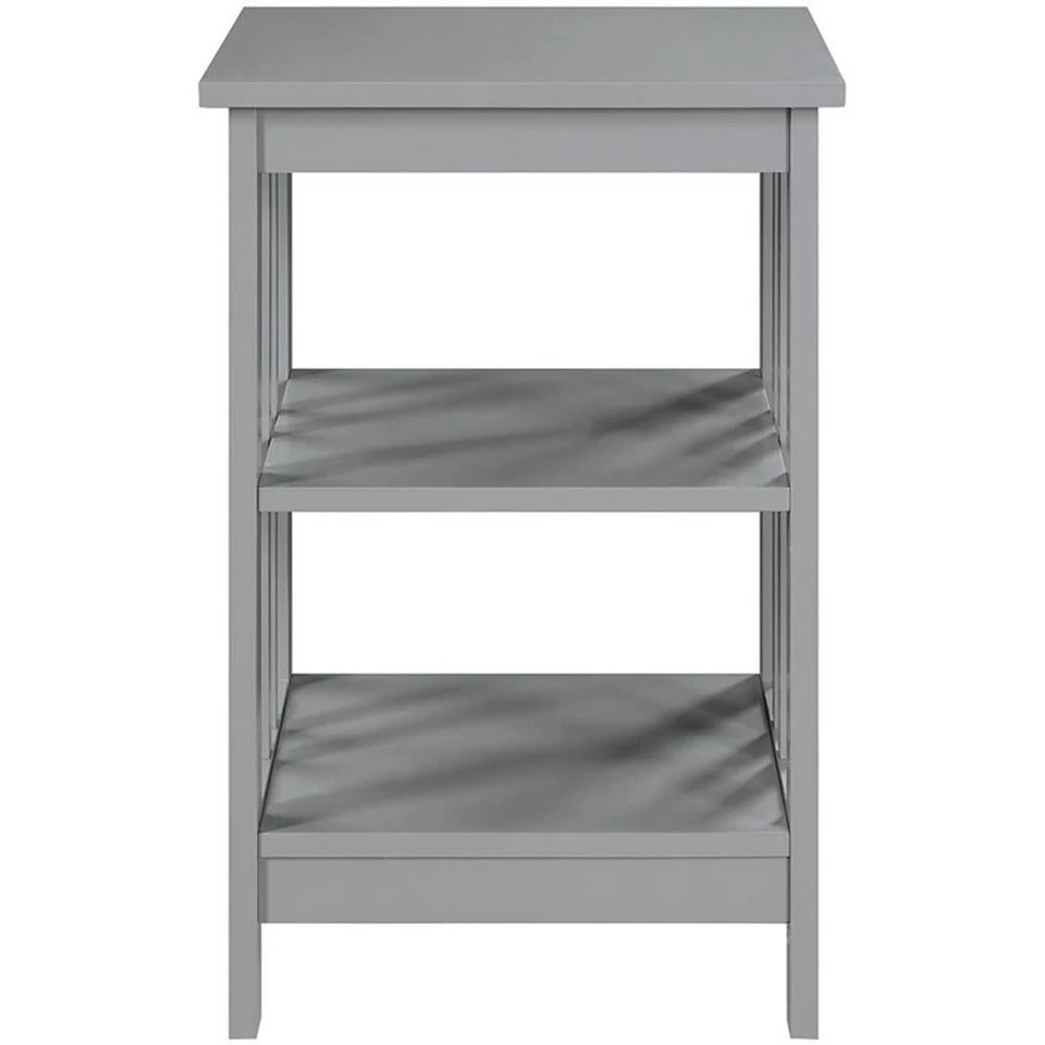 Convenience Concepts Mission 16" Square End Table in Gray Wood Finish - Image 4 of 4