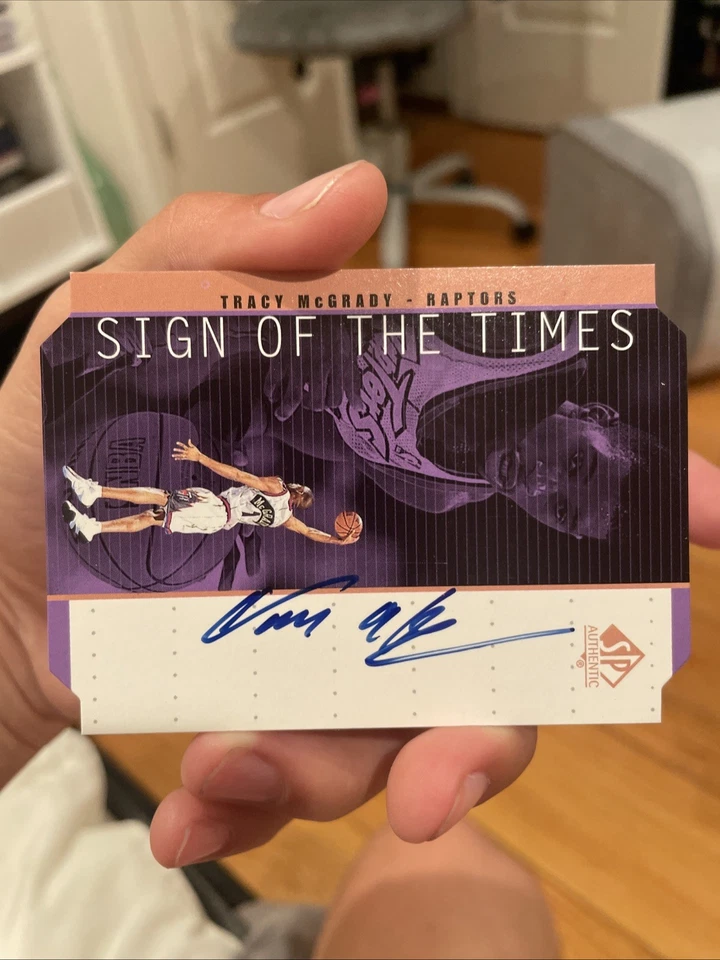 1998-99 SP Authentic - Sign of the Times Bronze #MG Tracy McGrady Auto Die Cut - Image 4 of 4