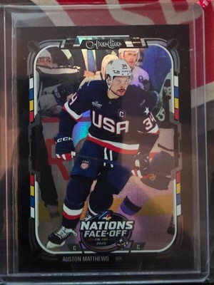 2025-26 O-Pee-Chee Auston Matthews #508 Rainbow Foil  /100 Nations Face-Off