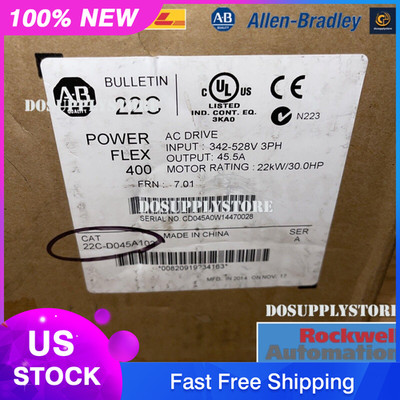 New Open Box Allen-Bradley 22C-D045A103 PowerFlex 400 22 kW 30 HP AC Drive