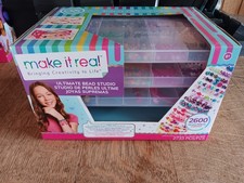 Make It Real Ultimate Bead Studio Kit 2600 Beads Storage Tray Jewelry Making New