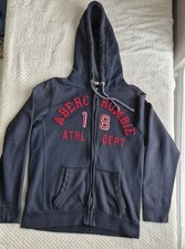 Abercrombie  Fitch Muscle Fit Hoodie Men Small Full Zip Y2K Spellout 062