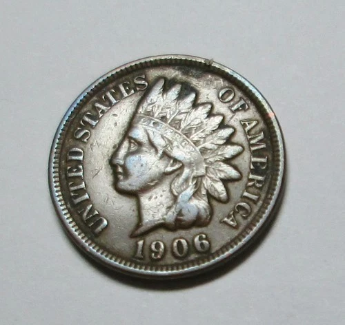 1906 Indian Head Penny with Very Fine Details