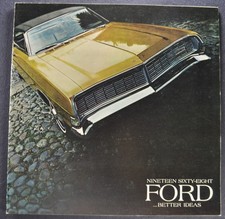 1968 Ford Brochure Xl Ltd Galaxie 500 Custom Squire Wagon Nice Original 68